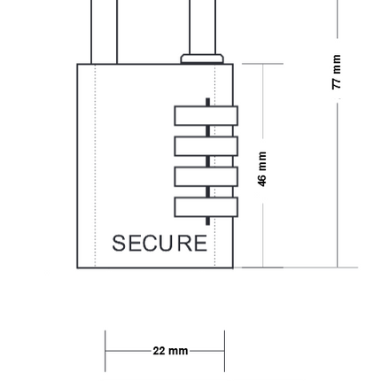Remorqueshop Petit cadenas à code – 4 chiffres