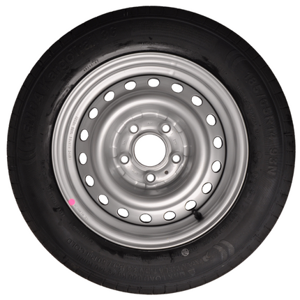 Remorqueshop Roue complète 185/65R14 pneu + jante (cercle de trous 5x112) 650kg diamètre du moyeu: 67 mm