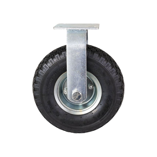 Remorqueshop Roulette fixe avec pneu gonflable 3.00-4 – 100 kg – hauteur totale : 300 mm