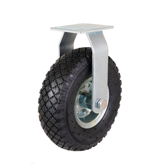 Remorqueshop Roulette fixe avec pneu gonflable 3.00-4 – 100 kg – hauteur totale : 300 mm