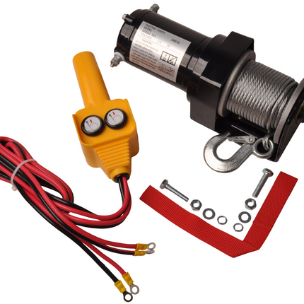 Remorqueshop Treuil électrique 900 kg avec câble en acier et crochet