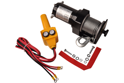 Remorqueshop Treuil électrique 900 kg avec câble en acier et crochet