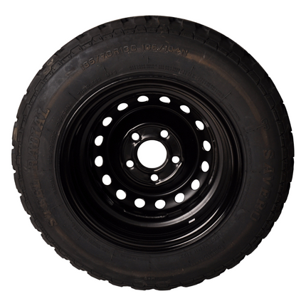 Savero Roue complète pour remorque - 185/70R13C - profil tout-terrain - jante noire - entraxe : 5x112 - capacité de charge : 950 kg - diamètre de moyeu : 67 mm