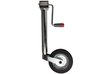 Simol Roue jockey Premium - 48 mm - capacité de charge : 150 kg - manivelle latérale et pneus en caoutchouc sur jante en acier