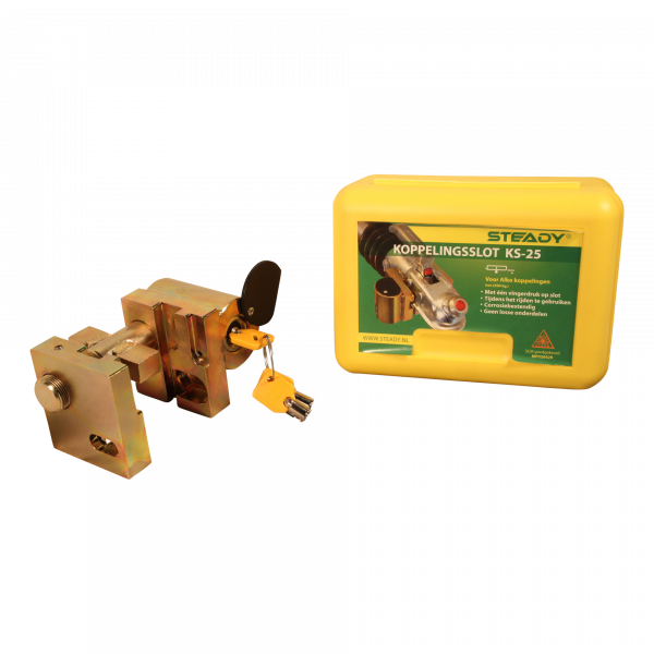 Steady Serrure d'attelage Steady KS-25 - Certifié SCM - adapté aux attelages AL-KO jusqu'à 3000 kg