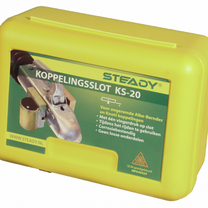 Steady Verrouillage d'attelage Steady KS-20 - approuvé SCM - convient pour les attelages non freinés