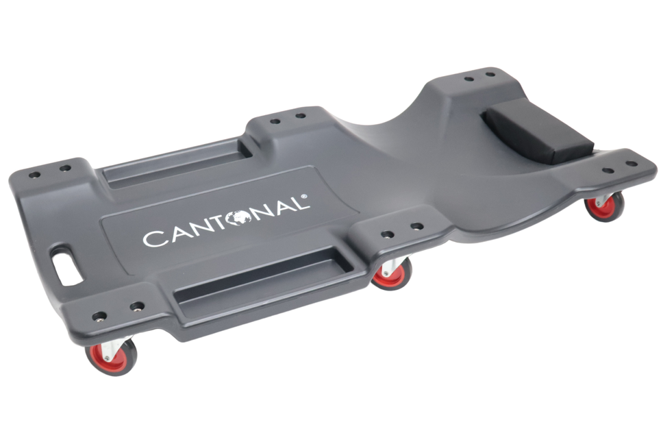 Top Gear Chariot de mécanicien / chariot pour vélos couchés avec coussin pour la nuque et 2 compartiments de rangement pratiques