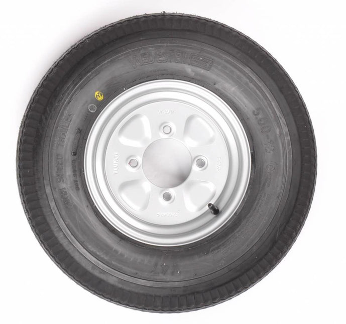 Vredestein Roue complète de remorque - 5.00-10 - Vredestein - entraxe : 4x115 - capacité de charge : 450 kg - diamètre du moyeu : 85 mm - 6PR