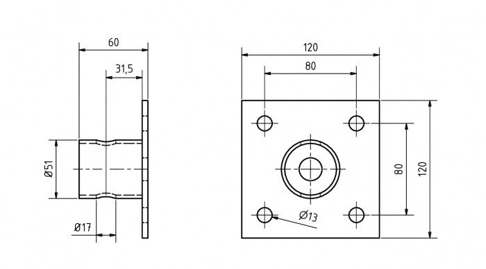 Winterhoff Bride Winterhoff pour béquilles pliantes