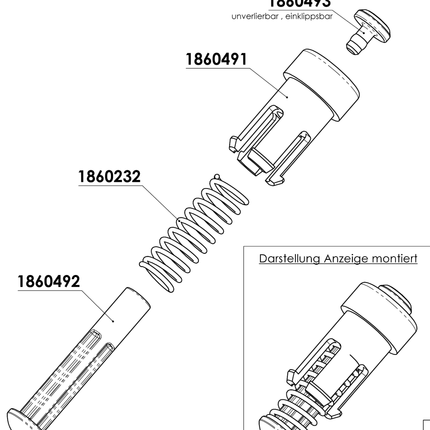 Winterhoff Indicateur d'embrayage pour WS3000 ( après 08-2009) et WS 3500