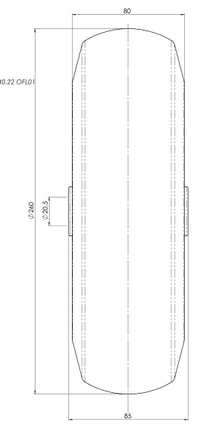 Winterhoff Roue jockey Winterhoff - 48 mm - Capacité de charge : 150 kg - avec pneu à air - jante en acier