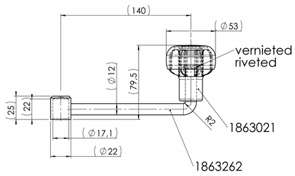 Winterhoff Roue jockey Winterhoff avec manivelle