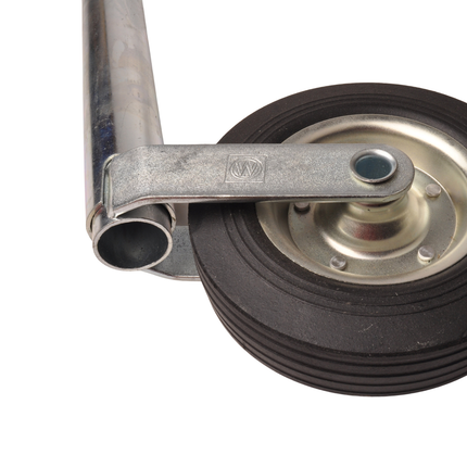 Winterhoff Roue jockey Winterhoff ronde diamètre 48 mm avec pneus en caoutchouc et Jante en acier