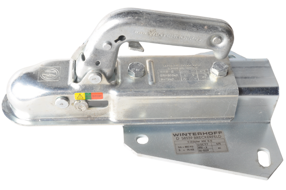 Winterhoff Timon en V Winterhoff - douille 50 mm - 800 kg - Têtes d'attelage non freinées