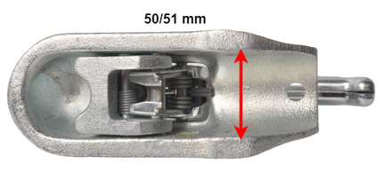 Winterhoff Winterhoff/Albe EM300RB - rond 50/51 mm - 3000 kg - M12/M14 - Boîtier d'attelage freinée