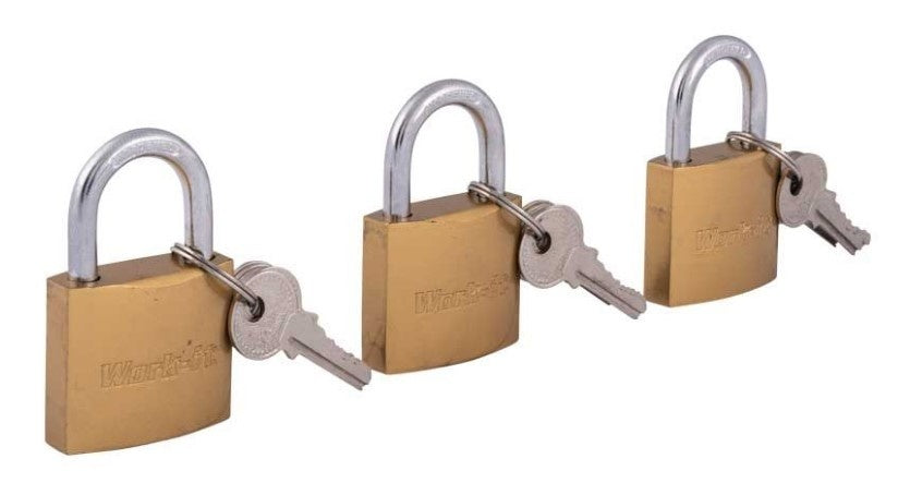 Work-it 3 cadenas avec la même clé - 40 mm - même Serrures