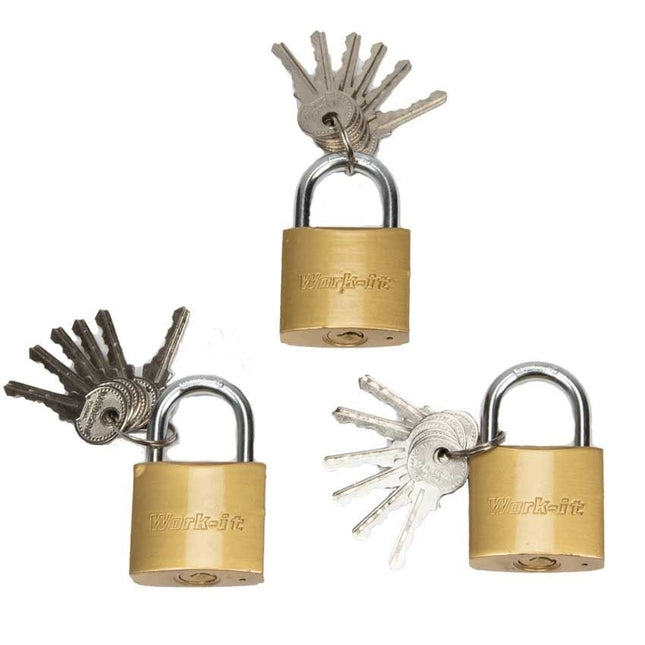 Work-it 3 cadenas avec la même clé - 40 mm - même Serrures